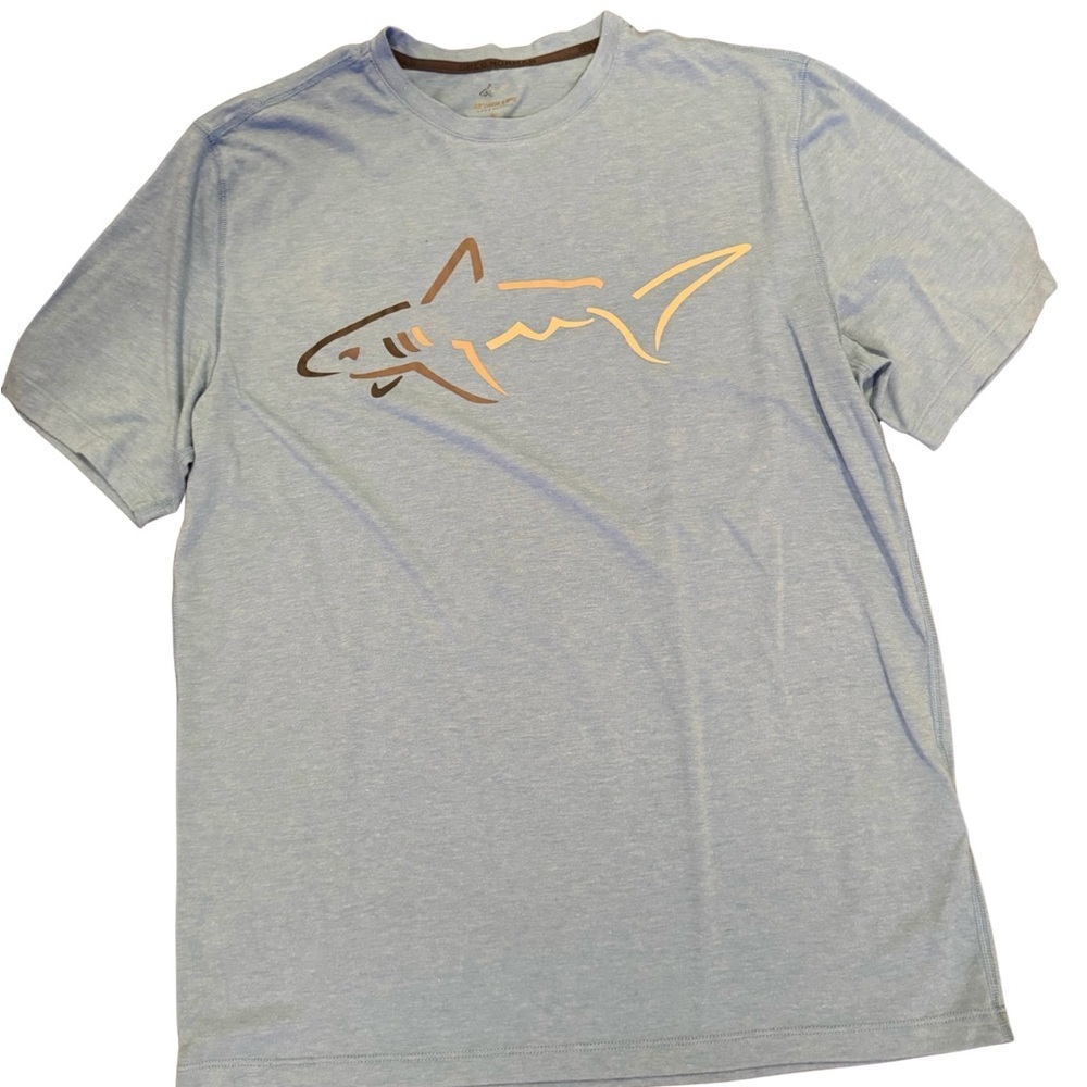 Greg Norman Collection Blue T Shirt Shark Logo